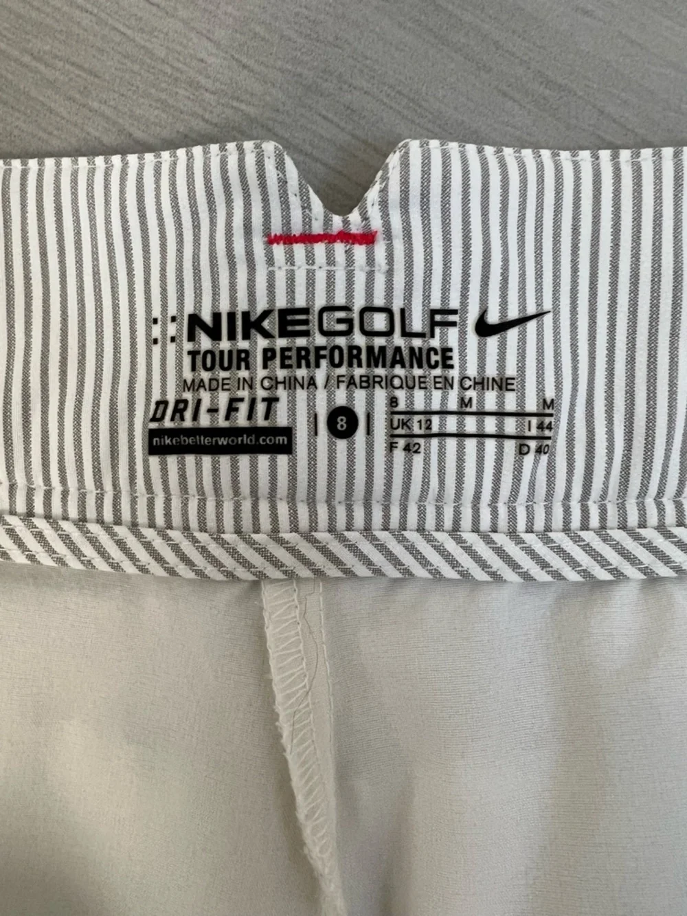 Nike‎ Golf Tour Performance Skort Sz 8 Grey Pinstripe Dri-FIT Pleated